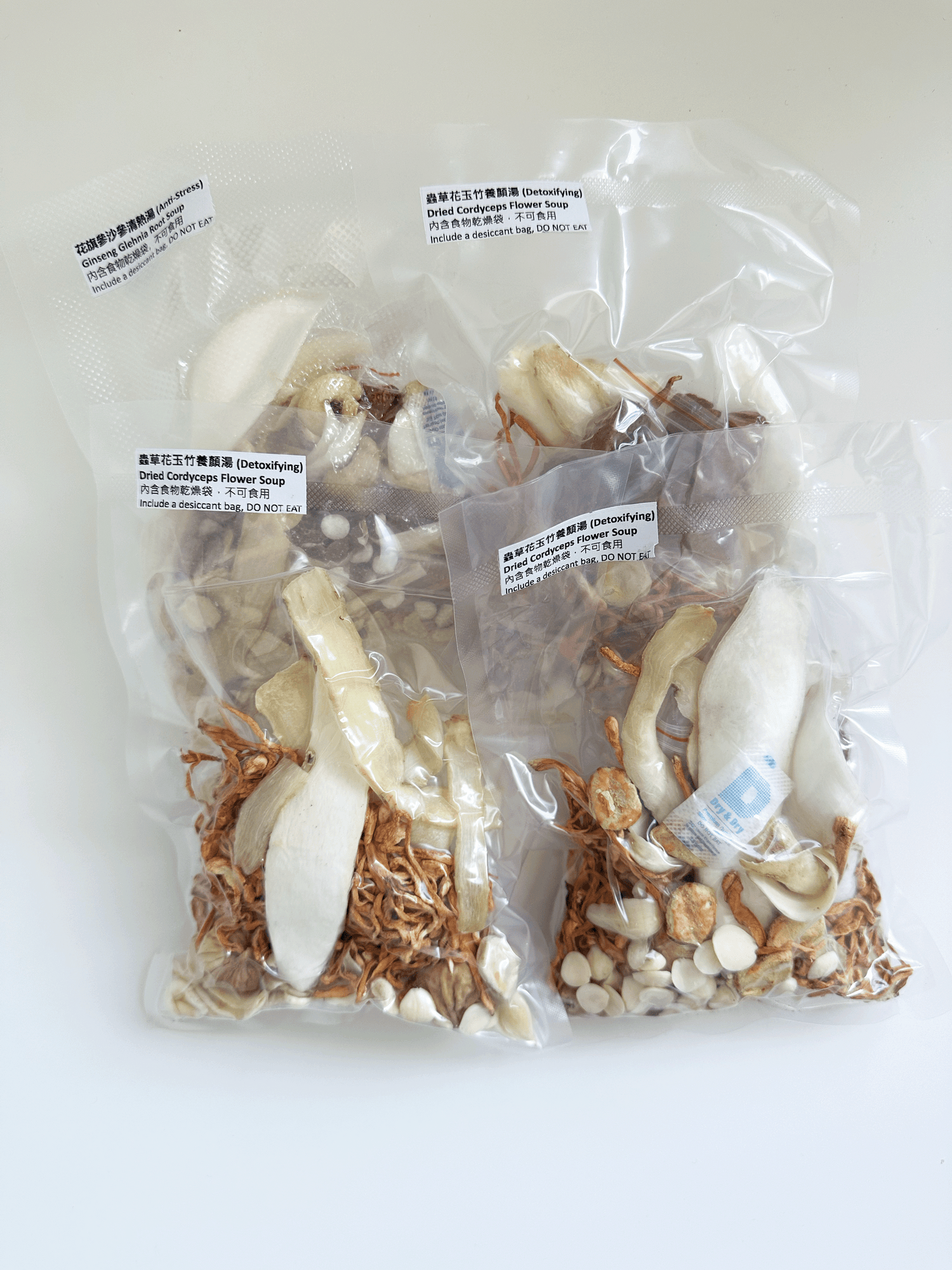 individually vacuum-packed Soup packets