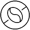 Line icon representing caffeine-free herbal tea 代表零咖啡因草本花茶的線條圖示