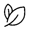 Line icon of tea leaves representing natural floral herbal tea 代表天然草本花茶的茶葉線條圖示